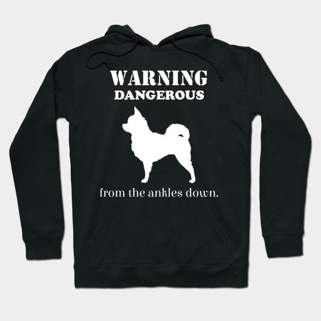 "WARNING! DANGEROUS - from the knees down." [SOLD 100+] Hoodie by WHYASKTEE